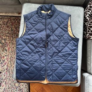J.Crew Quilted men’s vest. Navy.  Large. NWOT.